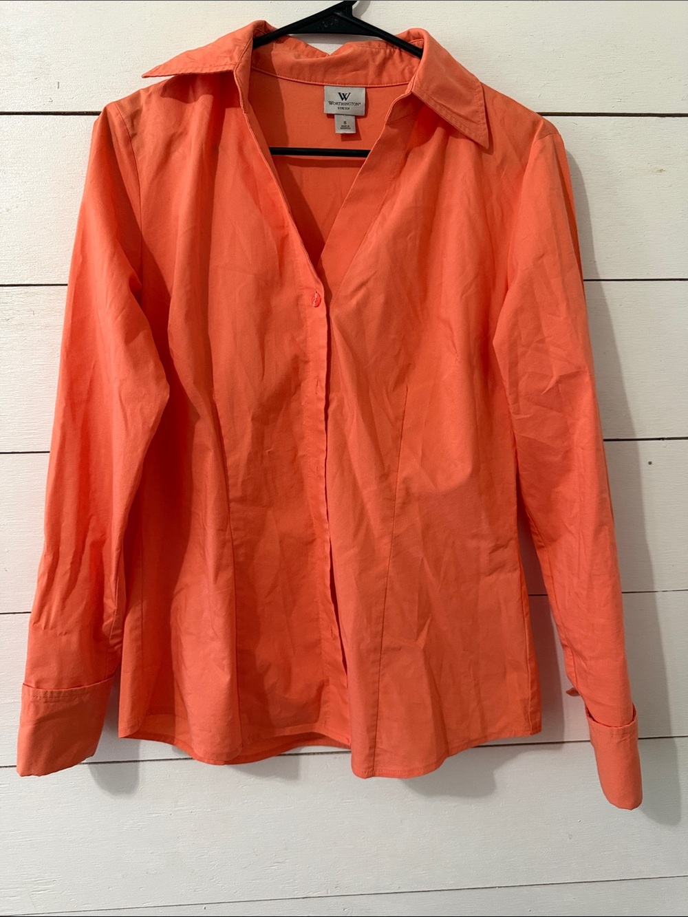W by Worth Men's Coral Long-Sleeve Button-Down Shirt